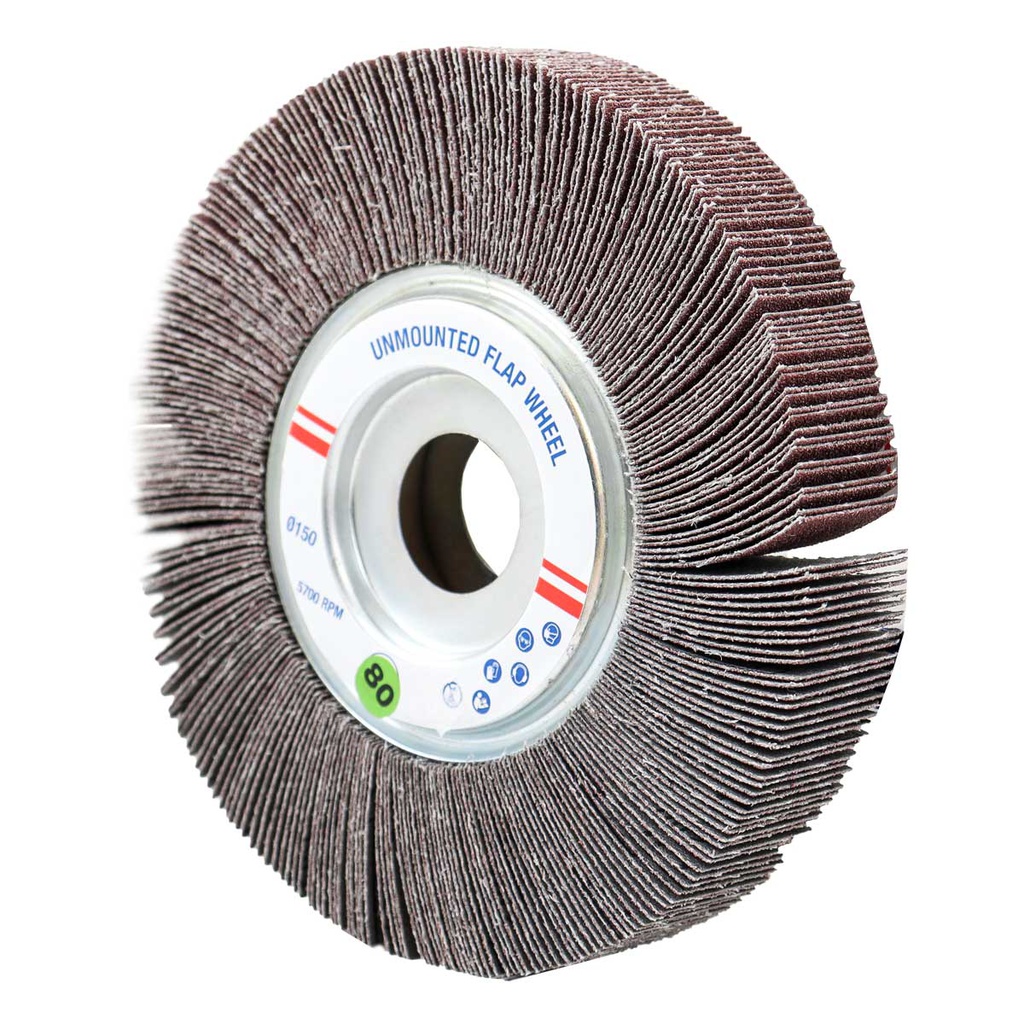 RUEDA FLAP AO 6" x 1" x 1" G80