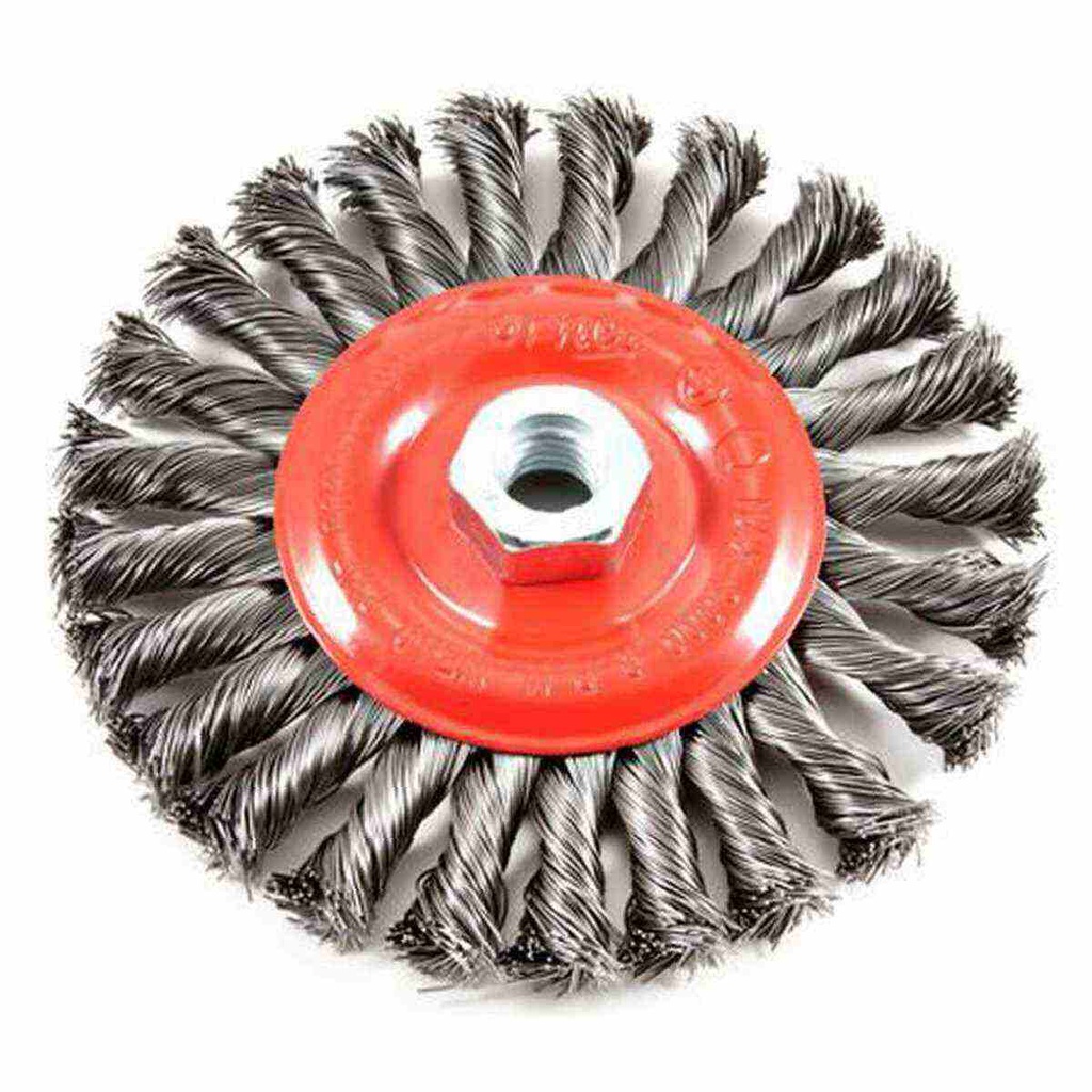 CEPILLO CIRCULAR TRENZADO 4" X MULTIROSCA A. AL CARBON .014"