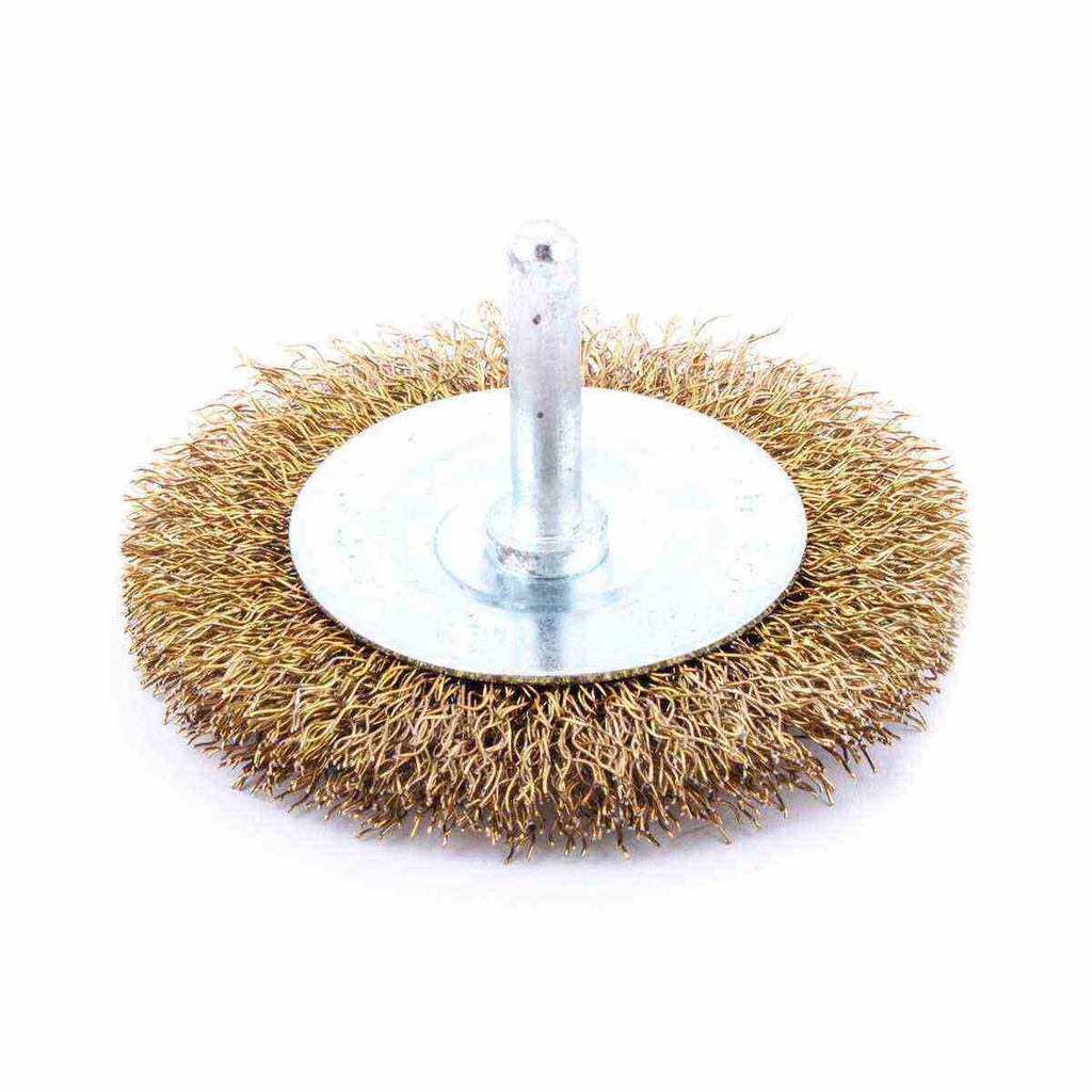 CEPILLO CIRCULAR ONDULADO 3" C/VASTAGO 1/4" A. LATONADO .014"