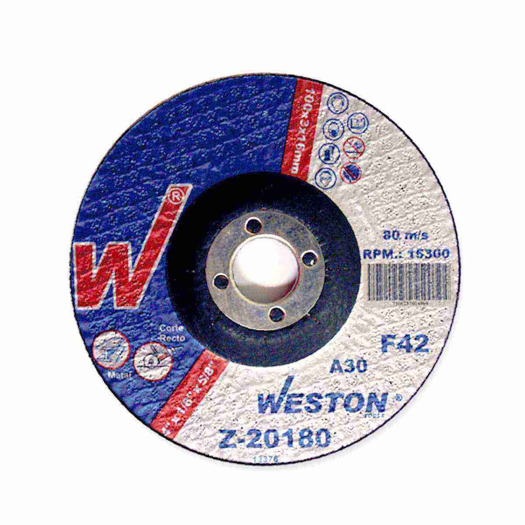 DISCO D/CORTE P/METAL 4'' x 1/8''(3.17) x 5/8'' F42