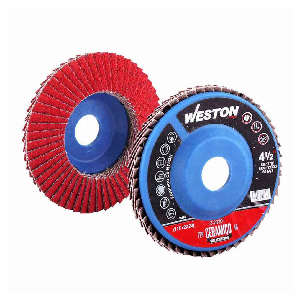 DISCO LAM.CERAMICO C/NYLON  7" X 7/8" G60 (Precio x pieza - Empaque c/10 pzas)