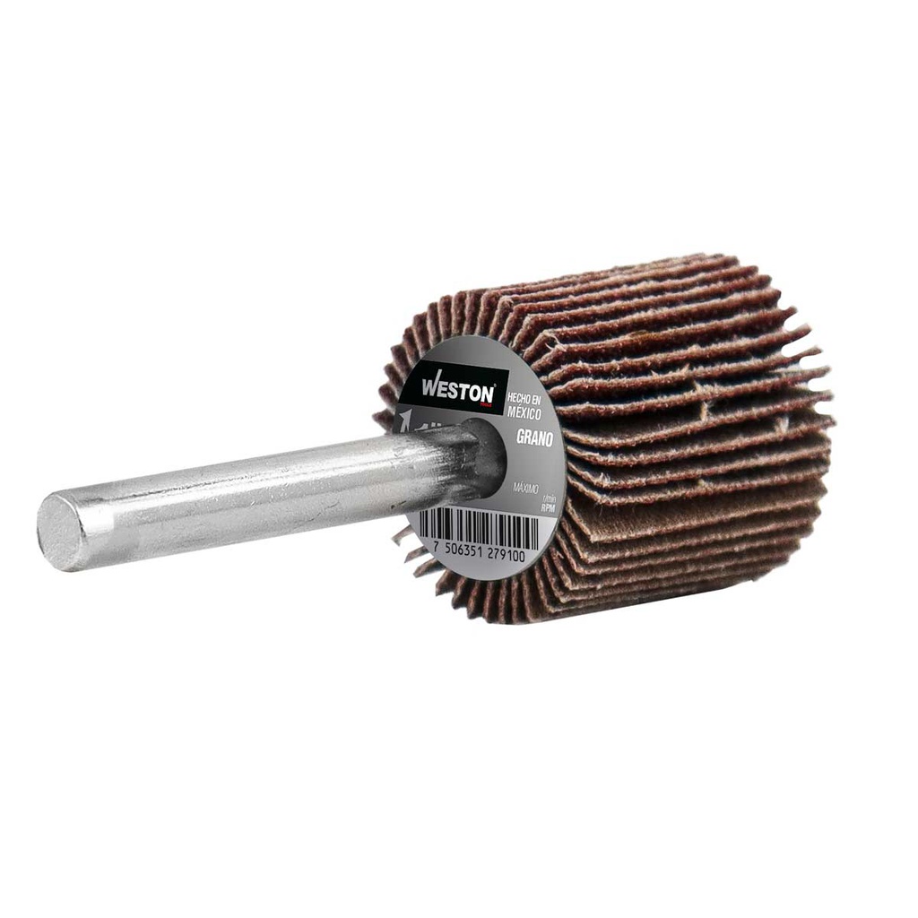 RUEDA FLAP C/VASTAGO  G60 2 X 1 X 1/4 (Precio x pieza - Empaque c/10 pzas)