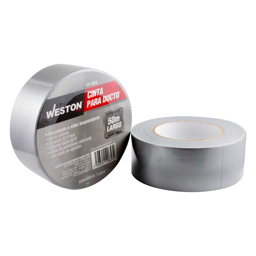 CINTA PARA DUCTO 50mm X 30M ($ x pza, caja c/36)