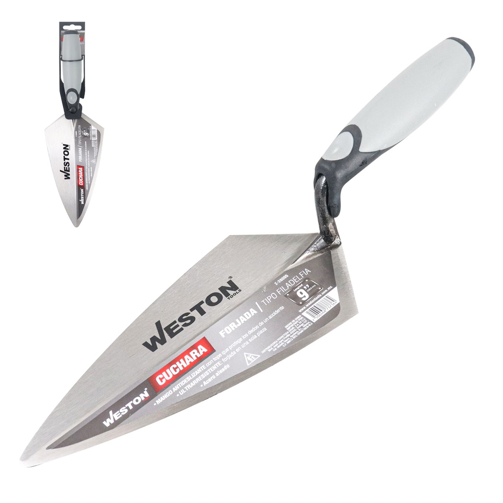CUCHARA FORJADA TIPO FILADELFIA 9" MANGO TPR (Precio x pieza - Empaque c/12 pzas)
