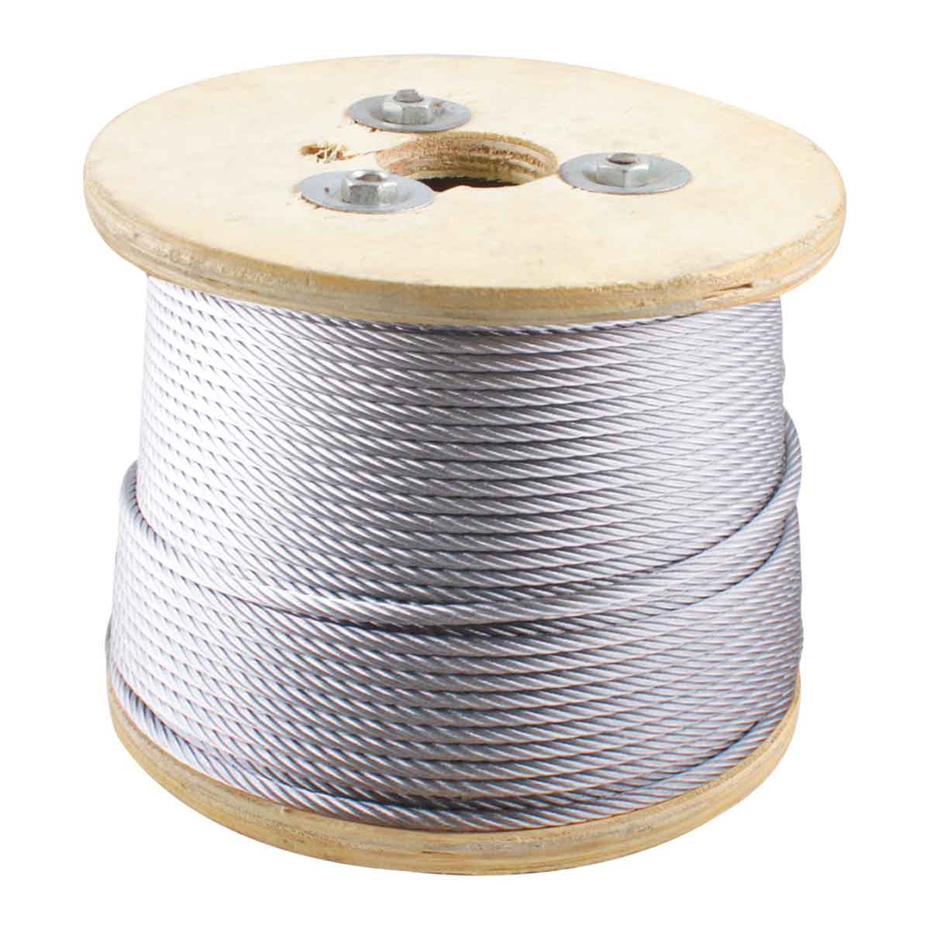 CABLE DE ACERO GALVANIZADO 7X19 5/16" ROLLO 500M