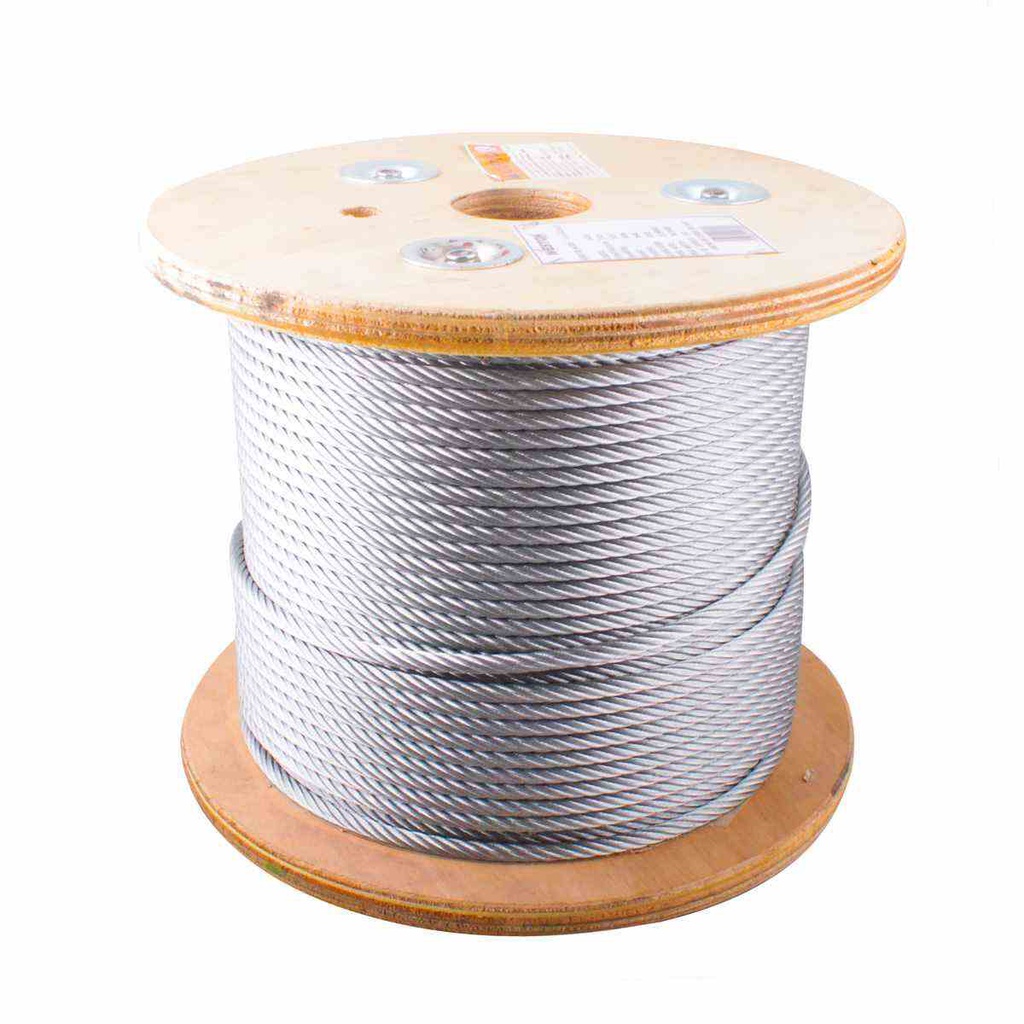CABLE DE ACERO GALVANIZADO 7X19 5/16" ROLLO 1500M