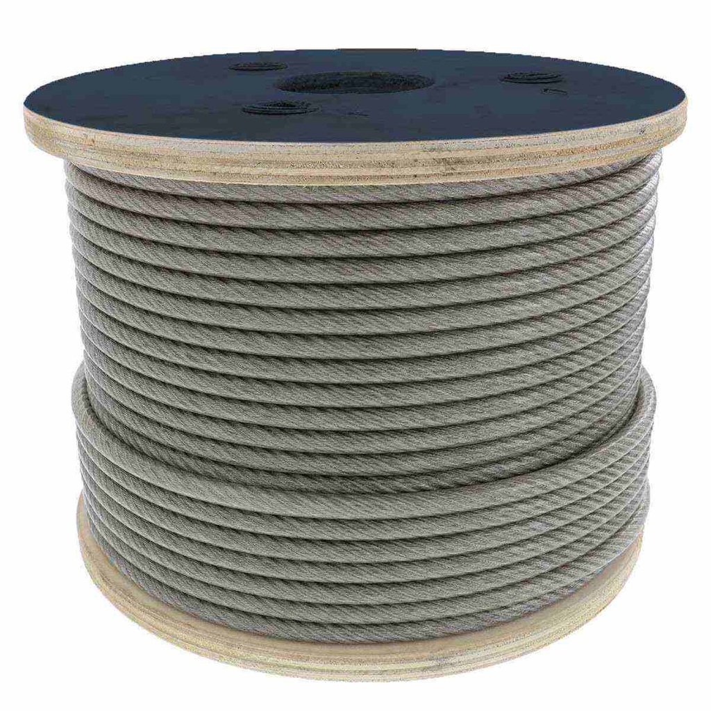CABLE DE ACERO ALMA DE ACERO IWRC 6X26 5/8" ROLLO 500M