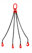 ESLINGA DE CADENA 3/8" G80 6M CUÁDRUPLE GANCHO TRABA