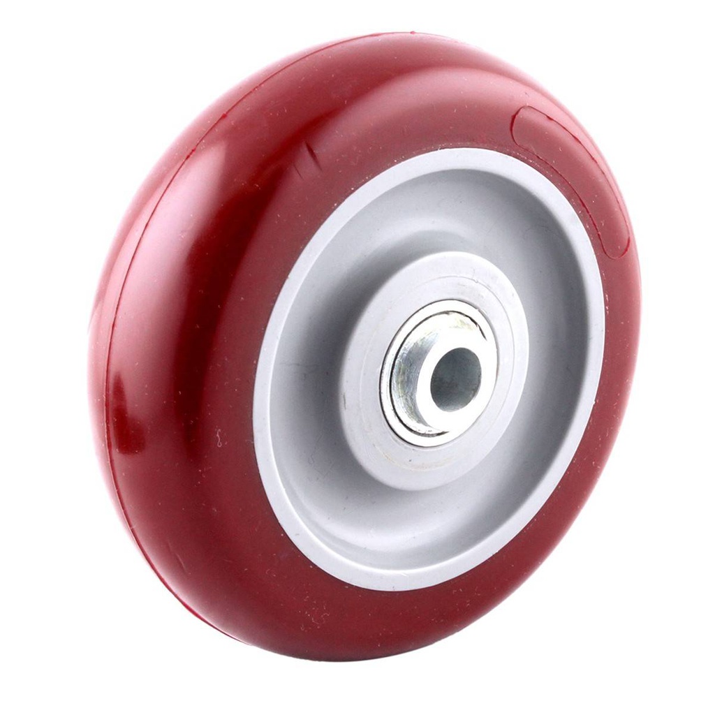 RUEDA MARRON PU 4X1-1/4" C/BALERO