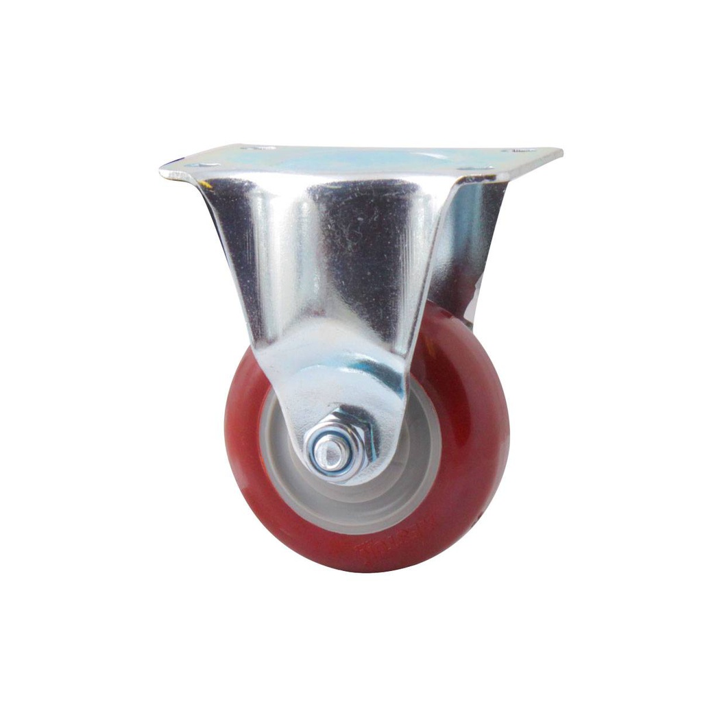 RODAJA MARRÓN PU FIJA 5X1-1/4"