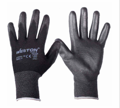 GUANTE NYLON NORMAL C/PU 13G NEGRO 9