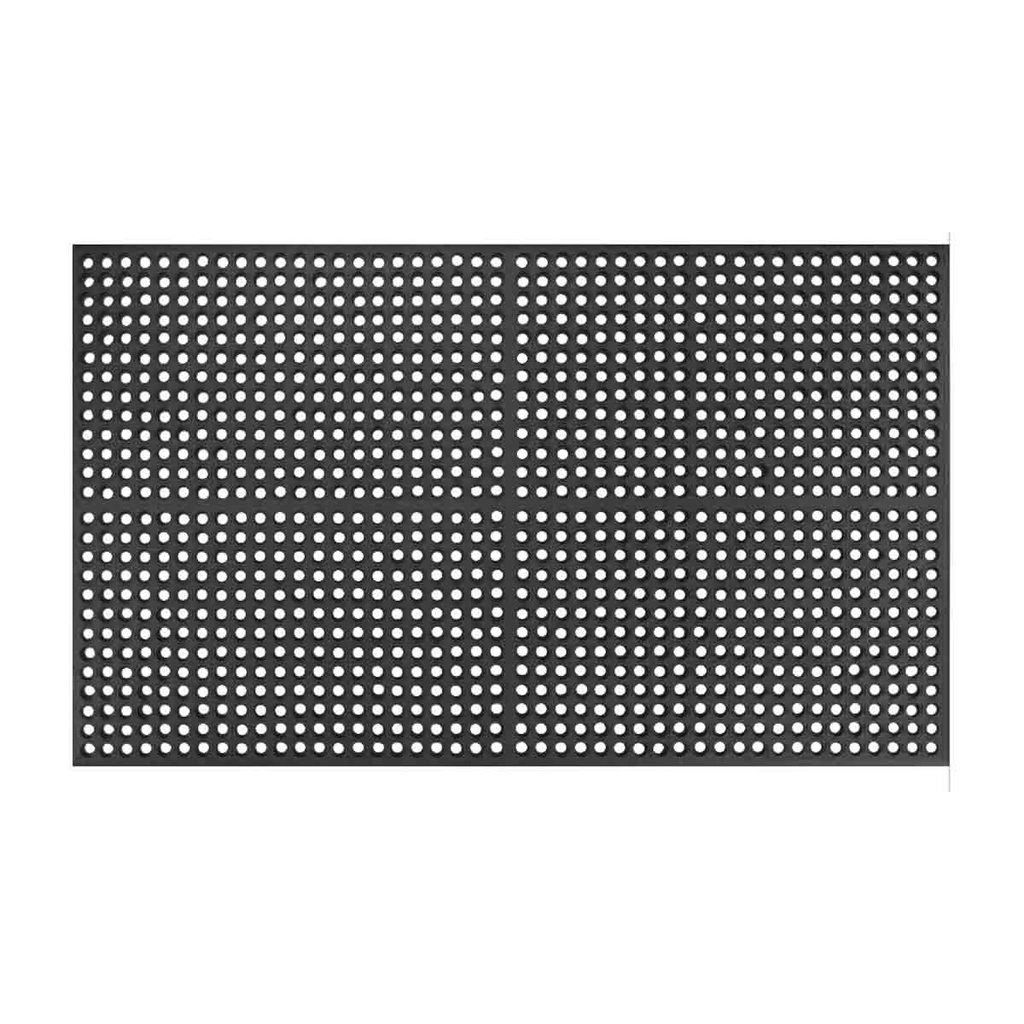 TAPETE ANTIFATIGA DE DESAGUE NEGRO 1/2'' X 36'' X 60''