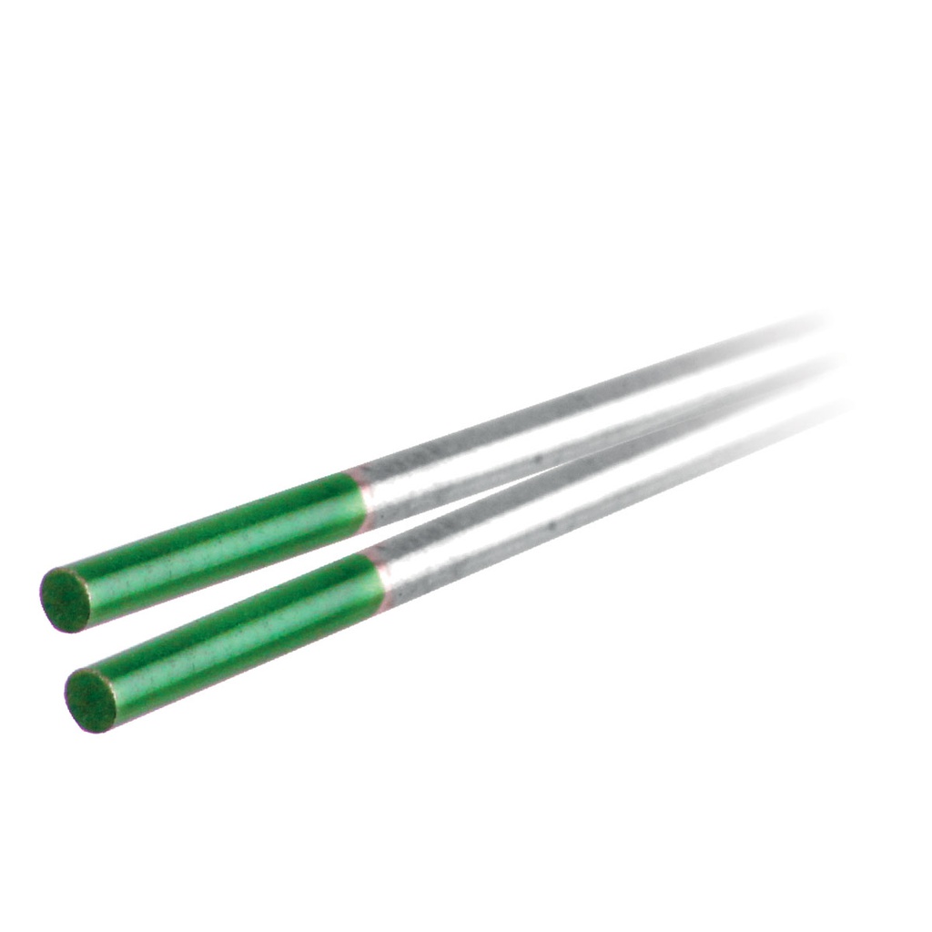 ELECTRODO DE TUNGSTENO VERDE PURO 1/8"X7 (10 PZS.)