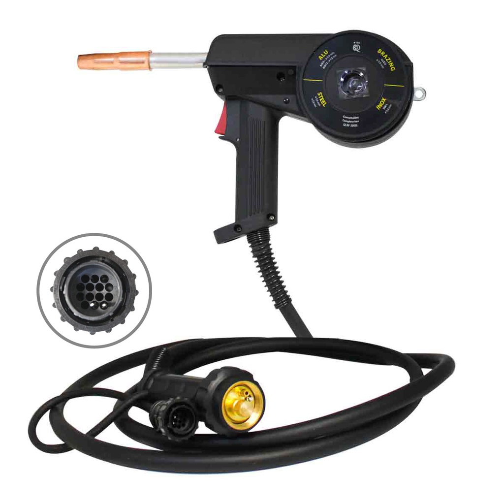 SPOOL GUN 0.6 - 1.0MM 3M  CONSUMIBLES T/TWECO 24 VOLTS