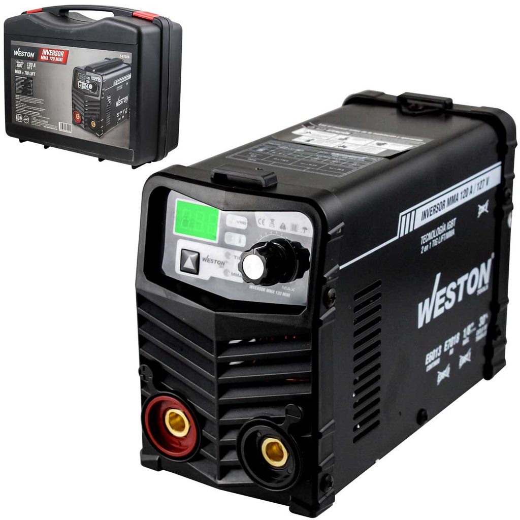 INVERSOR MMA 120 AMP MINI 110V  C/ESTUCHE