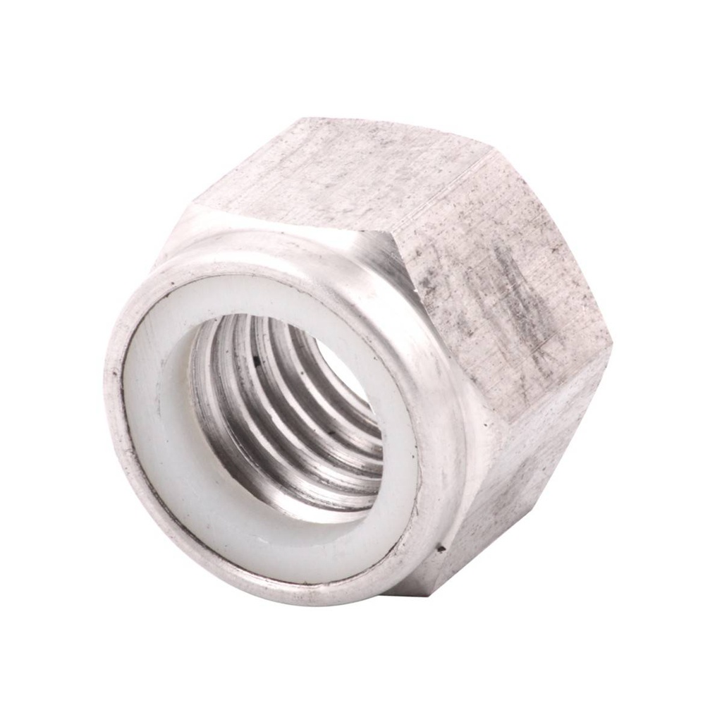 TUERCA D/SEG. INSERTO/NYLON ACERO INOX.-7/16-14"   (Precio x Pza - Caja c/50 pzas)