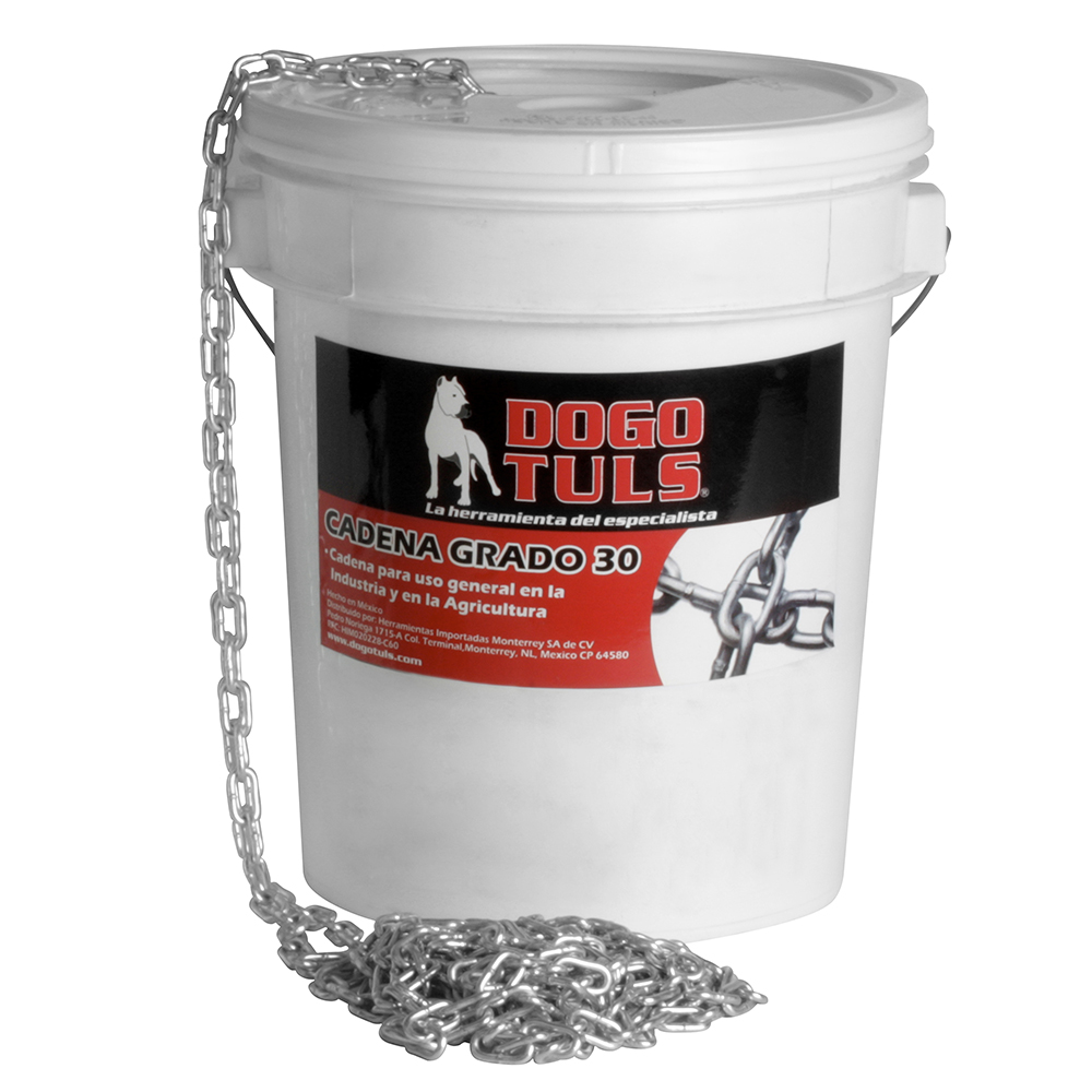 CADENA GALVANIZADA 1/8" G-30  25K CUBETA