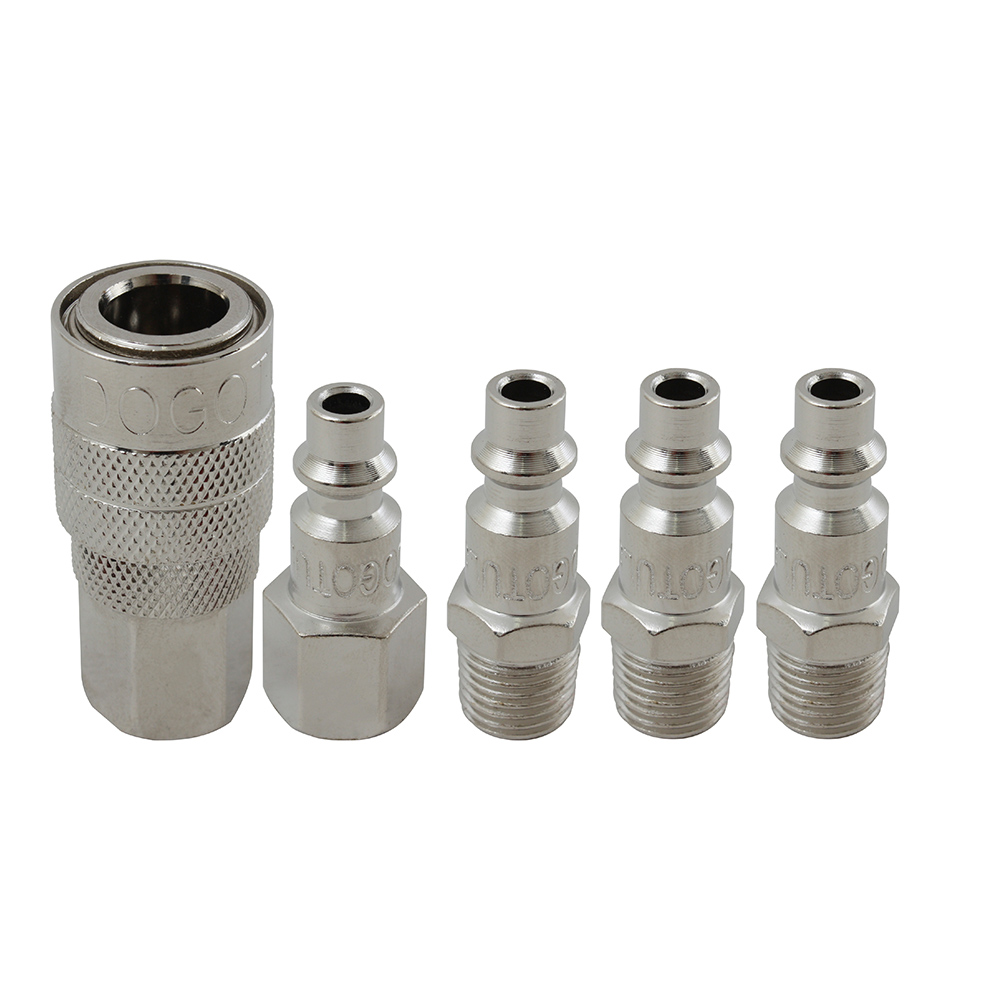 JGO DE CONEXIÓN ACERO 1/4 NPT 5PZS