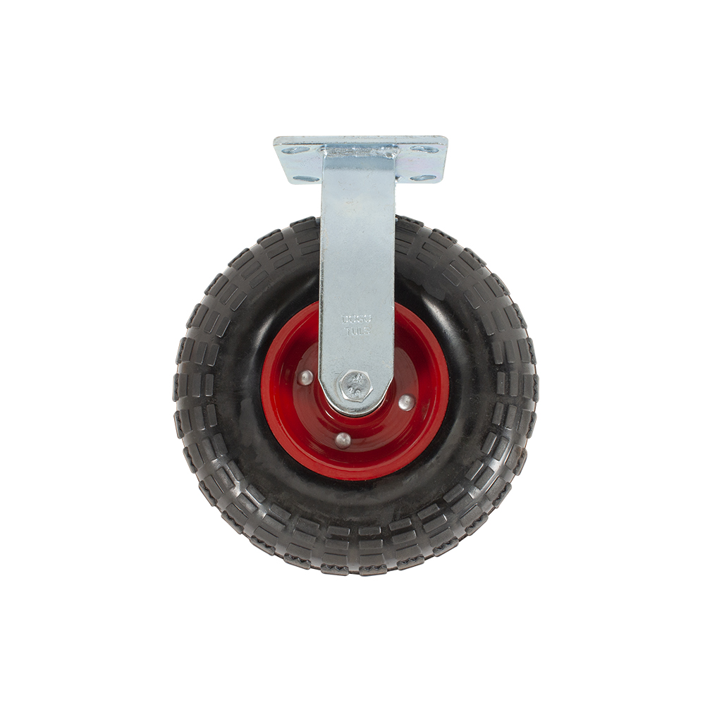 RODAJA DE HULE SÓLIDO FIJA 10"