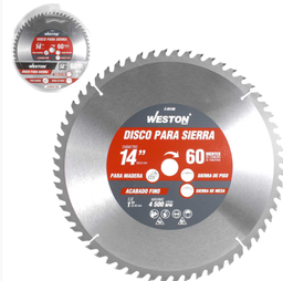 [Z-25105] DISCO PARA SIERRA CIRCULAR P/MADERA 14'' X 1'' 60DT