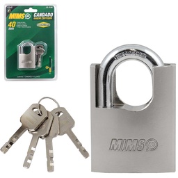 [BL-0145] CANDADO GANCHO PROTEGIDO DE HIERRO 50MM C/4 LLAVES ANTI-GANZÚA