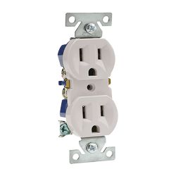 [EL-0080] CONTACTO DOBLE ATERRIZADO BLANCO 15A 127V