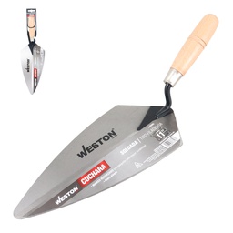 [Z-26065] CUCHARA SOLDADA TIPO FILADELFIA 11" MANGO D/MADERA (Precio x pieza - Empaque c/12 pzas)