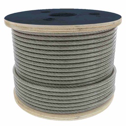 [B-165] CABLE DE ACERO ALMA DE ACERO IWRC 6X19 1/2" ROLLO 500M