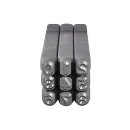 [SP2045] JGO DE NUMEROS 1/4" GOLPE DE ACERO 6mm