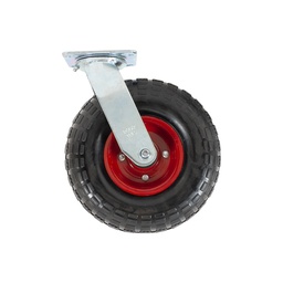 [ZF5227] RODAJA DE HULE SÓLIDO GIRATORIA 10"